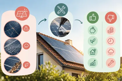 Placas solares en casa: ventajas, inconvenientes y qué hacer si sufren daños