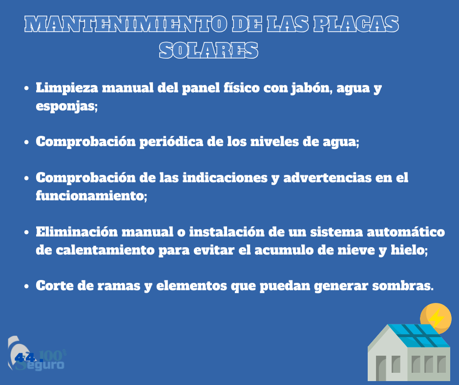 Consejos para el mantenimiento de las placas solares 