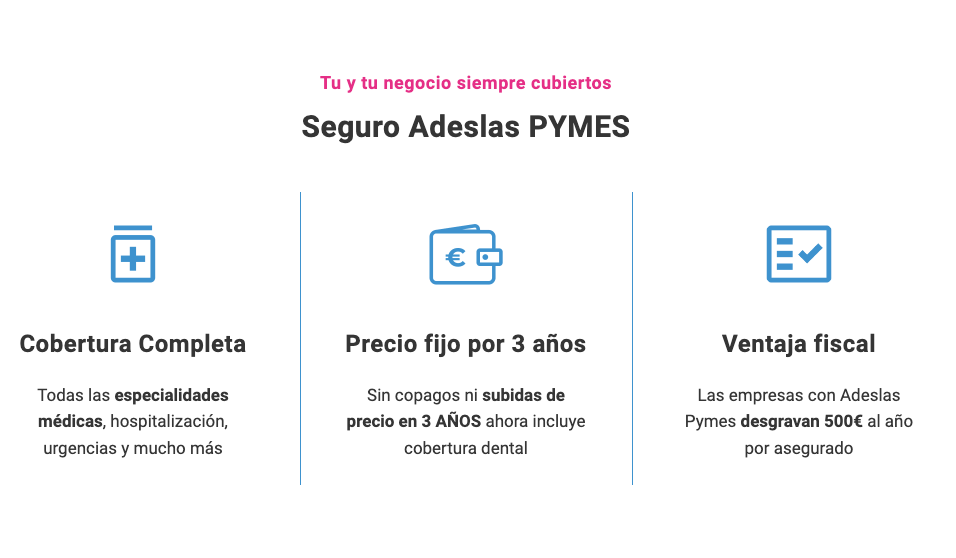 Ventajas seguro Aseslas PYMES TOTAL